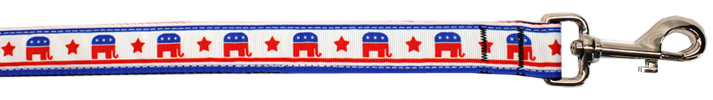 Political Nylon Republican Pet Leash 1in by 6ft